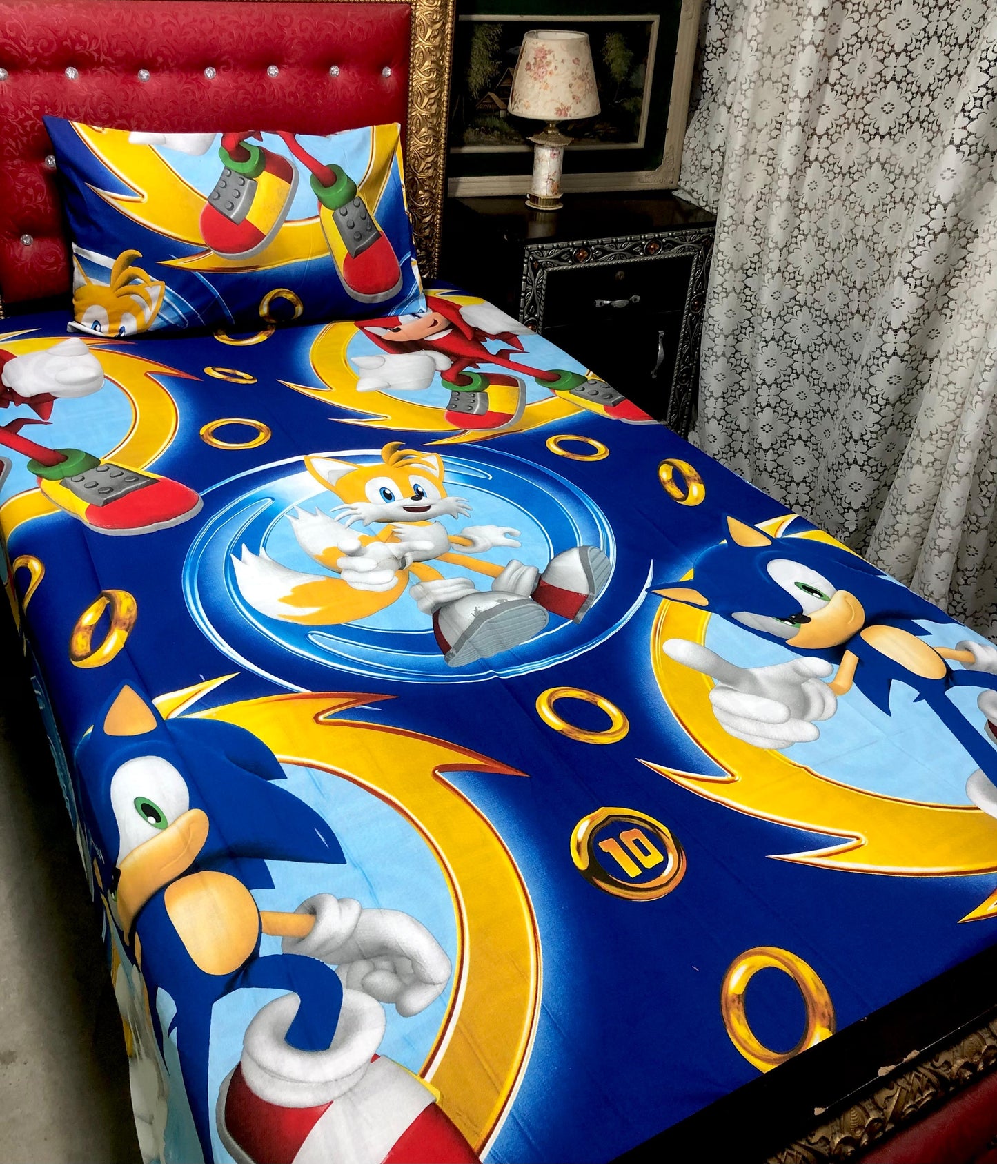 Kids Single Cotton Bedsheet With 1 Pillow cover