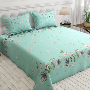 3 Pcs Export Quality King Size Bedsheet With Pillow Covers